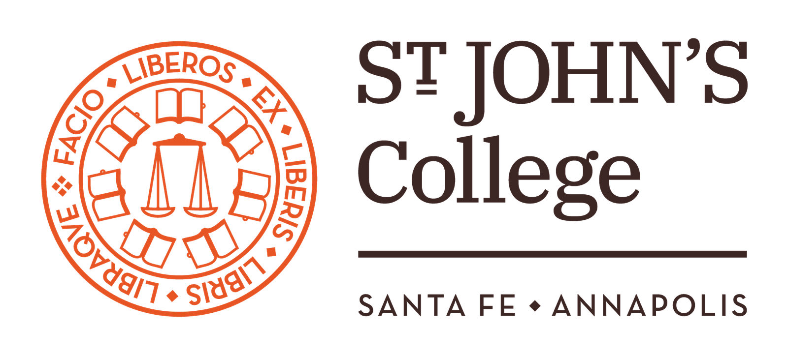 Seal_Horizontal_Lockup_Santa_Fe_Orange_Brown_RGB St. John's College Logo